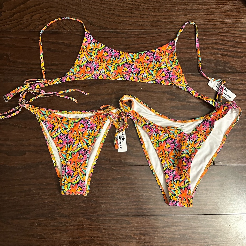 NWT, never been worn, Bright Swimwear Top and Bottoms